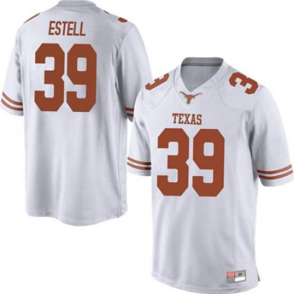 Men University of Texas #39 Montrell Estell Game NCAA Jersey White